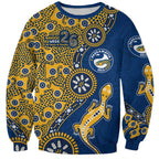 Parramatta Eels NAIDOC Week 2026 Sweatshirt Aboriginal Lizard Dot Painting - 50 Years of Deadly