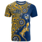 Parramatta Eels NAIDOC Week 2026 T Shirt Aboriginal Lizard Dot Painting - 50 Years of Deadly