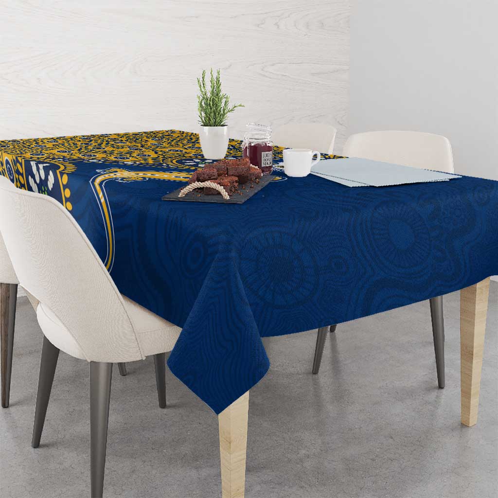 Parramatta Eels NAIDOC Week 2026 Tablecloth Aboriginal Lizard Dot Painting - 50 Years of Deadly