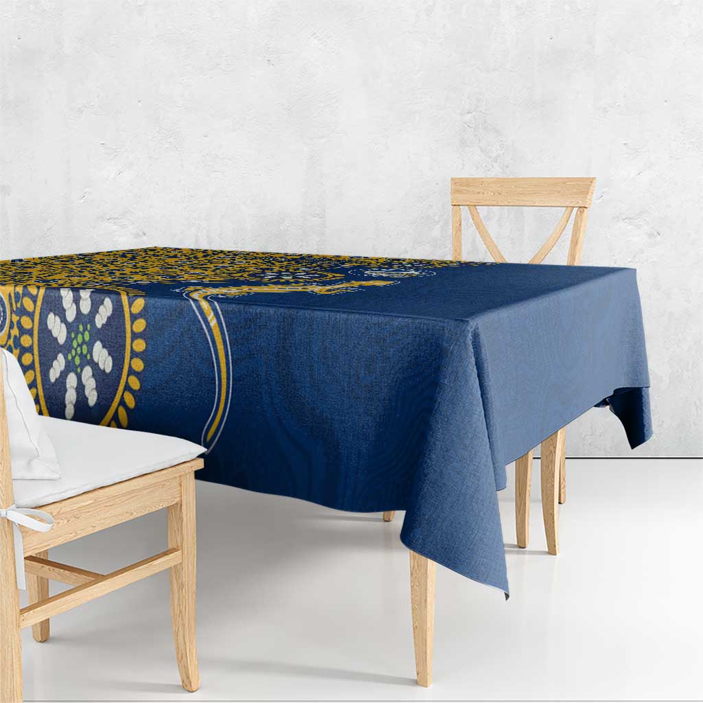 Parramatta Eels NAIDOC Week 2026 Tablecloth Aboriginal Lizard Dot Painting - 50 Years of Deadly