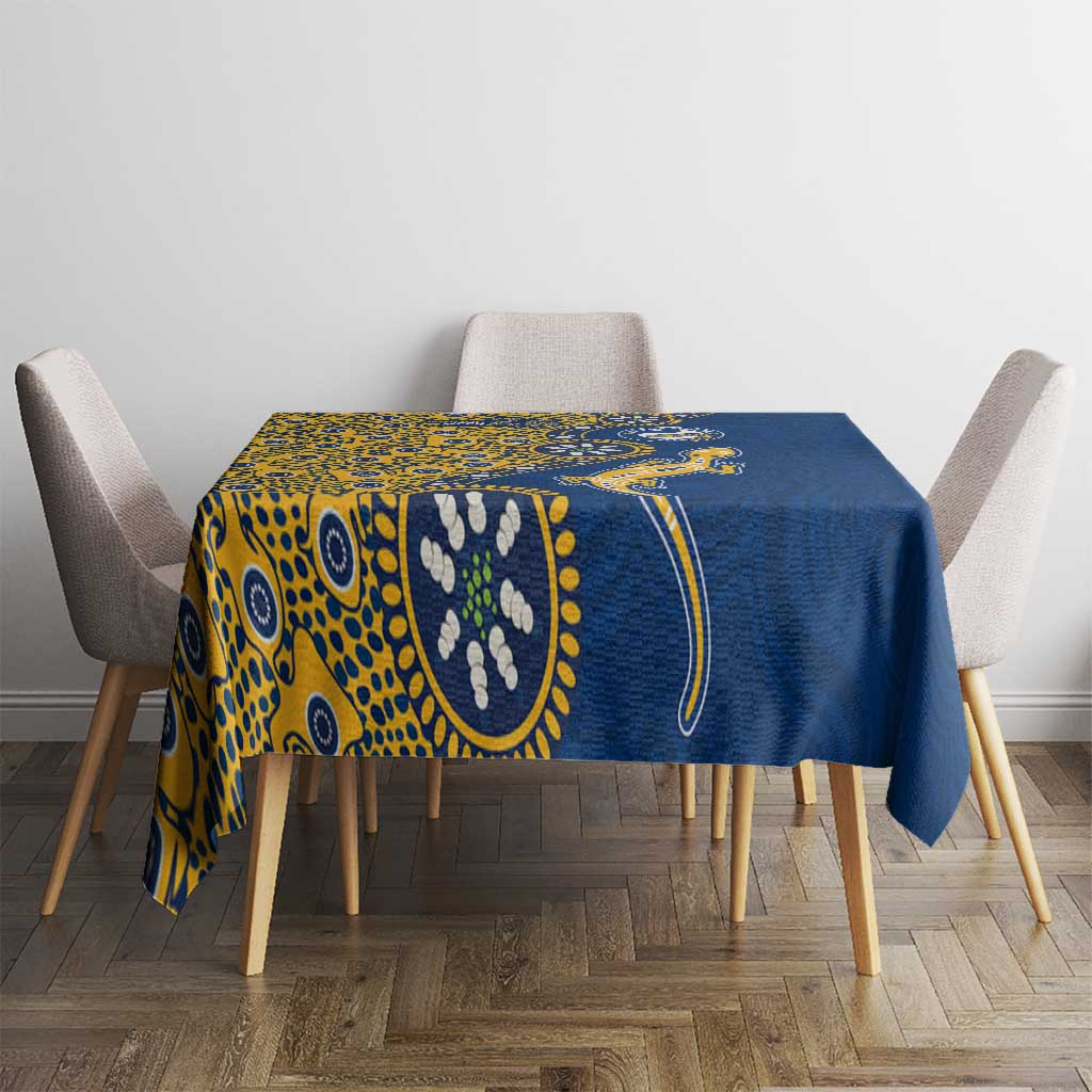 Parramatta Eels NAIDOC Week 2026 Tablecloth Aboriginal Lizard Dot Painting - 50 Years of Deadly