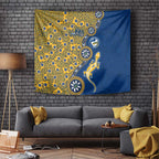 Parramatta Eels NAIDOC Week 2026 Tapestry Aboriginal Lizard Dot Painting - 50 Years of Deadly