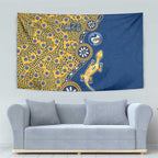 Parramatta Eels NAIDOC Week 2026 Tapestry Aboriginal Lizard Dot Painting - 50 Years of Deadly