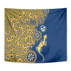 Parramatta Eels NAIDOC Week 2026 Tapestry Aboriginal Lizard Dot Painting - 50 Years of Deadly