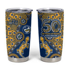 Parramatta Eels NAIDOC Week 2026 Tumbler Cup Aboriginal Lizard Dot Painting - 50 Years of Deadly