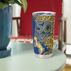 Parramatta Eels NAIDOC Week 2026 Tumbler Cup Aboriginal Lizard Dot Painting - 50 Years of Deadly