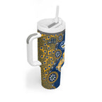 Parramatta Eels NAIDOC Week 2026 Tumbler With Handle Aboriginal Lizard Dot Painting - 50 Years of Deadly