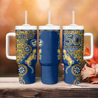 Parramatta Eels NAIDOC Week 2026 Tumbler With Handle Aboriginal Lizard Dot Painting - 50 Years of Deadly