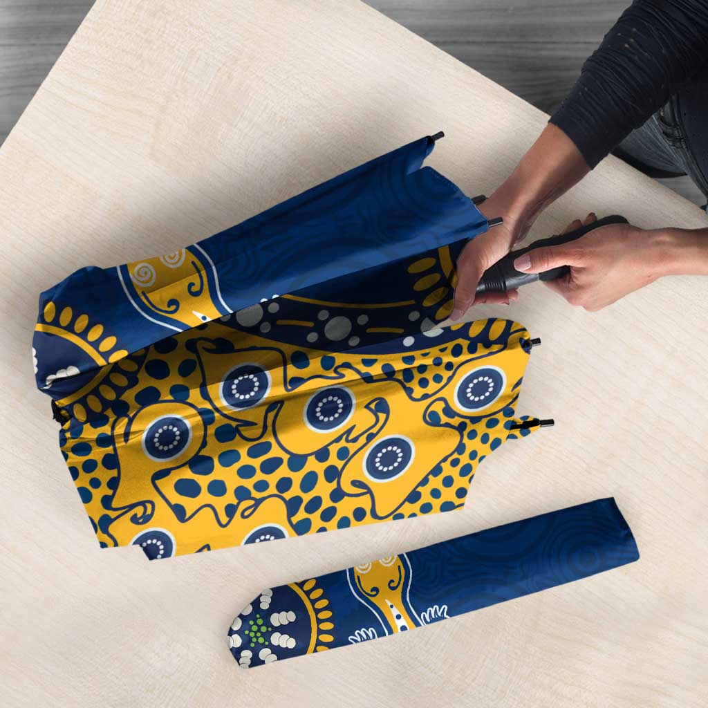 Parramatta Eels NAIDOC Week 2026 Umbrella Aboriginal Lizard Dot Painting - 50 Years of Deadly