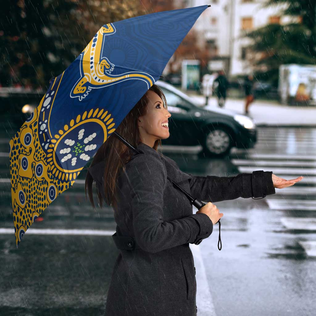 Parramatta Eels NAIDOC Week 2026 Umbrella Aboriginal Lizard Dot Painting - 50 Years of Deadly