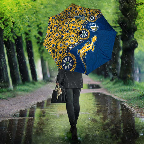 Parramatta Eels NAIDOC Week 2026 Umbrella Aboriginal Lizard Dot Painting - 50 Years of Deadly
