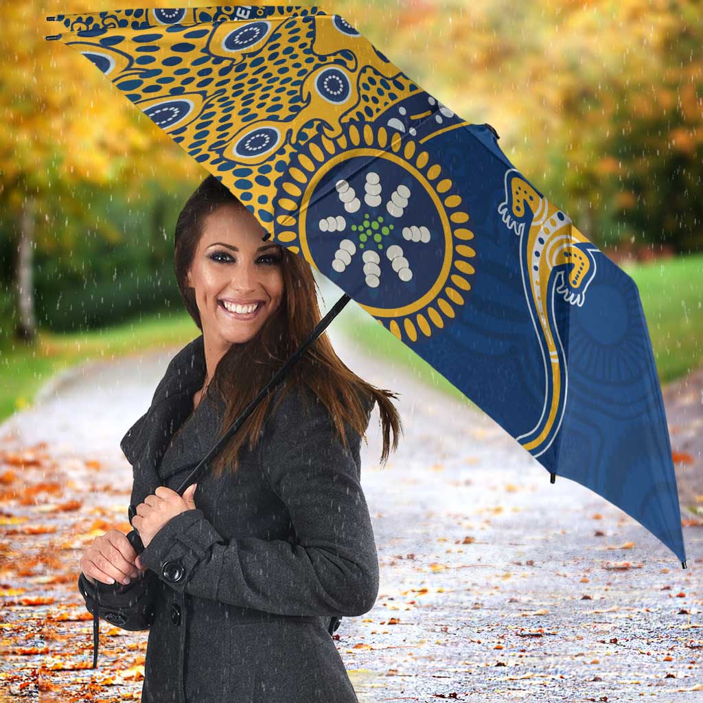 Parramatta Eels NAIDOC Week 2026 Umbrella Aboriginal Lizard Dot Painting - 50 Years of Deadly