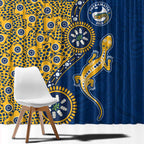 Parramatta Eels NAIDOC Week 2026 Window Curtain Aboriginal Lizard Dot Painting - 50 Years of Deadly