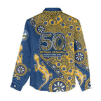 Parramatta Eels NAIDOC Week 2026 Women Casual Shirt Aboriginal Lizard Dot Painting - 50 Years of Deadly