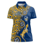 Parramatta Eels NAIDOC Week 2026 Women Polo Shirt Aboriginal Lizard Dot Painting - 50 Years of Deadly