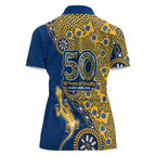 Parramatta Eels NAIDOC Week 2026 Women Polo Shirt Aboriginal Lizard Dot Painting - 50 Years of Deadly