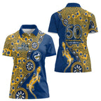 Parramatta Eels NAIDOC Week 2026 Women Polo Shirt Aboriginal Lizard Dot Painting - 50 Years of Deadly