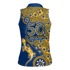 Parramatta Eels NAIDOC Week 2026 Women Sleeveless Polo Shirt Aboriginal Lizard Dot Painting - 50 Years of Deadly