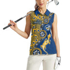 Parramatta Eels NAIDOC Week 2026 Women Sleeveless Polo Shirt Aboriginal Lizard Dot Painting - 50 Years of Deadly