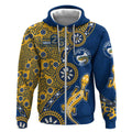 Parramatta Eels NAIDOC Week 2026 Zip Hoodie Aboriginal Lizard Dot Painting - 50 Years of Deadly
