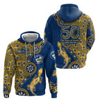 Parramatta Eels NAIDOC Week 2026 Zip Hoodie Aboriginal Lizard Dot Painting - 50 Years of Deadly