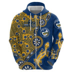 Parramatta Eels NAIDOC Week 2026 Zip Hoodie Aboriginal Lizard Dot Painting - 50 Years of Deadly