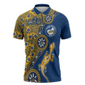 Parramatta Eels NAIDOC Week 2026 Zipper Polo Shirt Aboriginal Lizard Dot Painting - 50 Years of Deadly