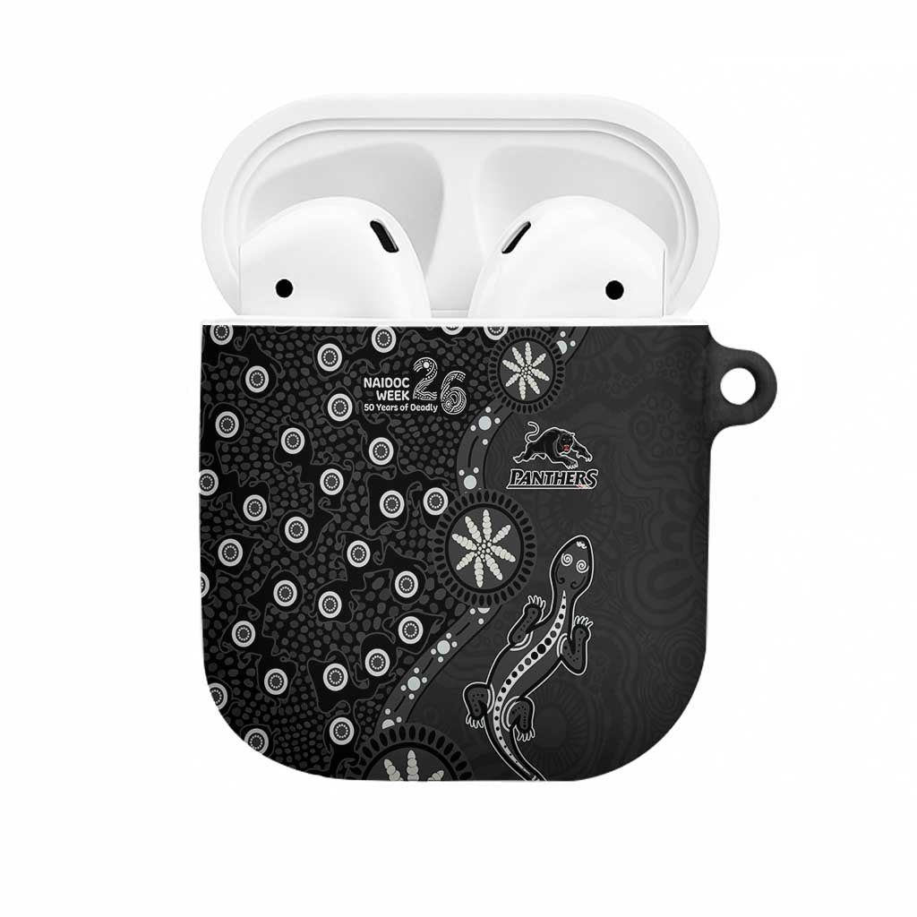 Penrith Panthers NAIDOC Week 2026 AirPods Case Aboriginal Lizard Dot Painting - 50 Years of Deadly