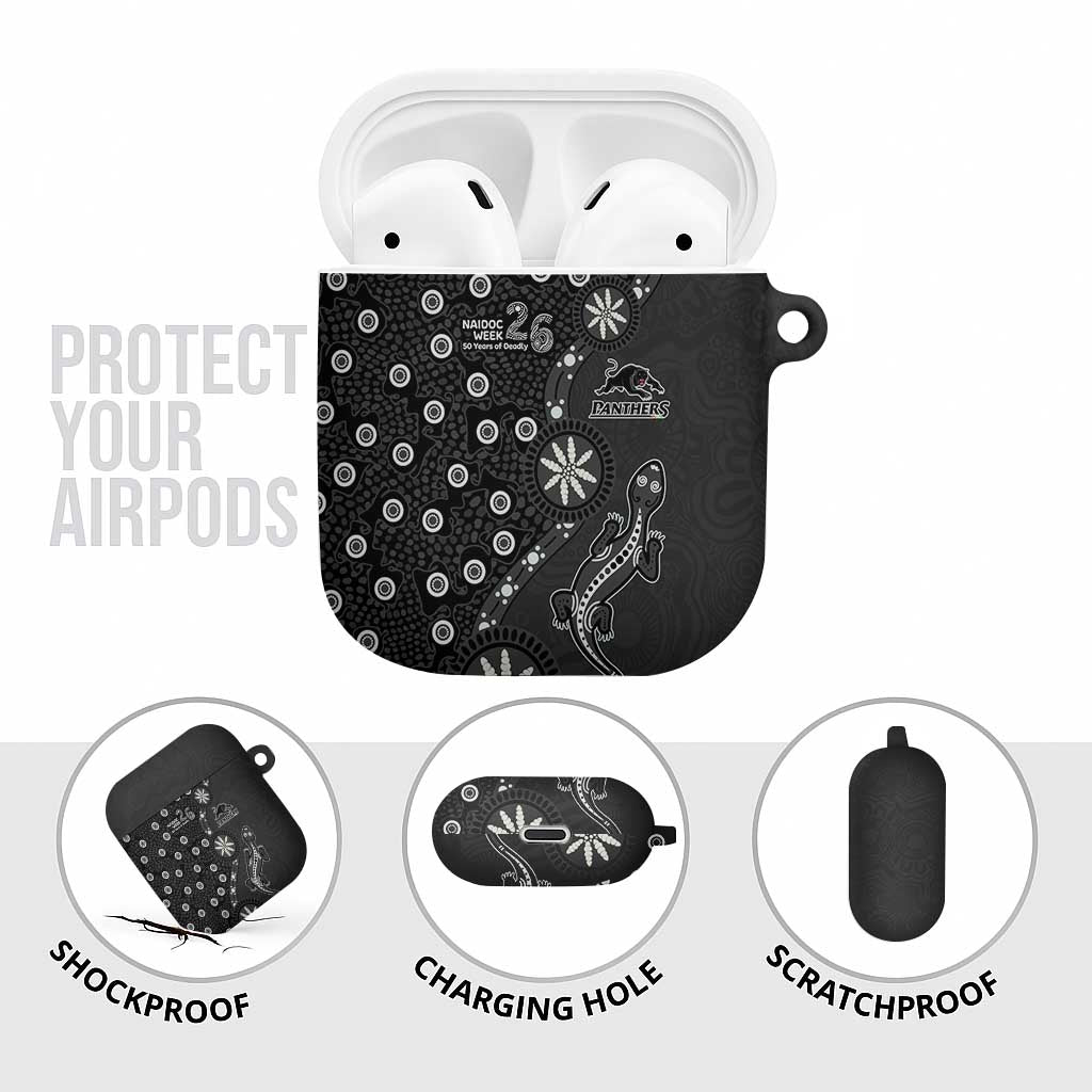 Penrith Panthers NAIDOC Week 2026 AirPods Case Aboriginal Lizard Dot Painting - 50 Years of Deadly