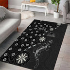 Penrith Panthers NAIDOC Week 2026 Area Rug Aboriginal Lizard Dot Painting - 50 Years of Deadly