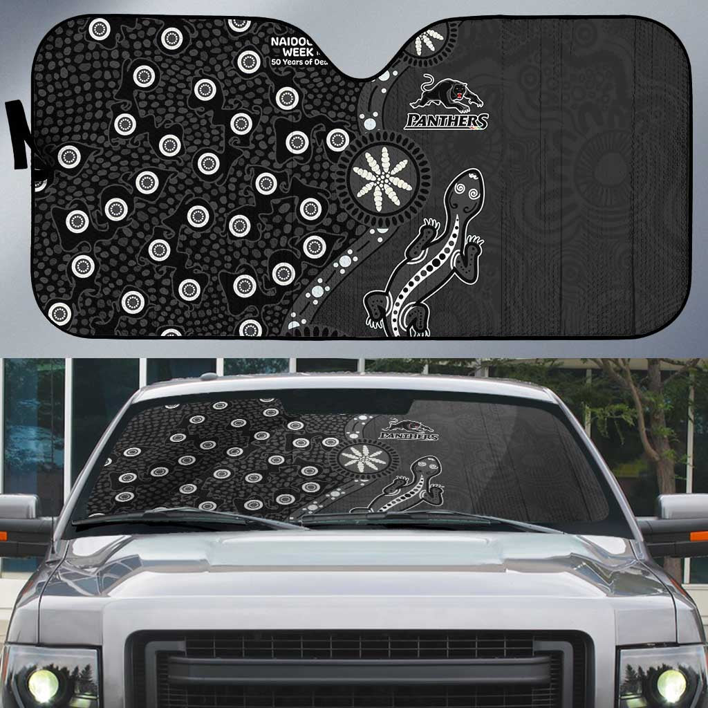Penrith Panthers NAIDOC Week 2026 Auto Sun Shade Aboriginal Lizard Dot Painting - 50 Years of Deadly
