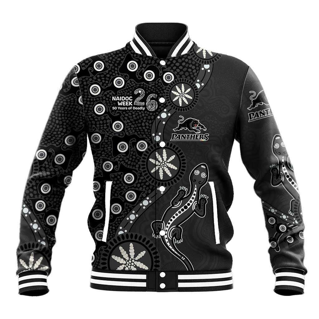 Penrith Panthers NAIDOC Week 2026 Baseball Jacket Aboriginal Lizard Dot Painting - 50 Years of Deadly