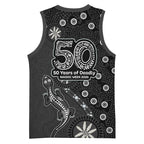 Penrith Panthers NAIDOC Week 2026 Basketball Jersey Aboriginal Lizard Dot Painting - 50 Years of Deadly