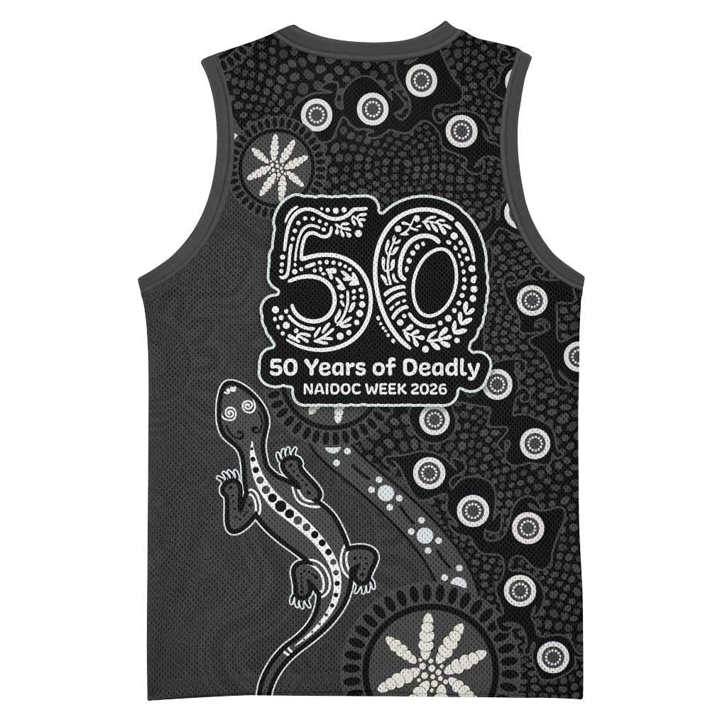 Penrith Panthers NAIDOC Week 2026 Basketball Jersey Aboriginal Lizard Dot Painting - 50 Years of Deadly