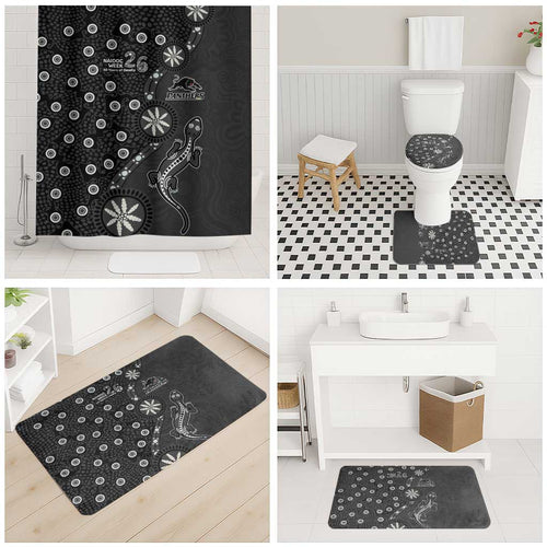 Penrith Panthers NAIDOC Week 2026 Bathroom Set Aboriginal Lizard Dot Painting - 50 Years of Deadly