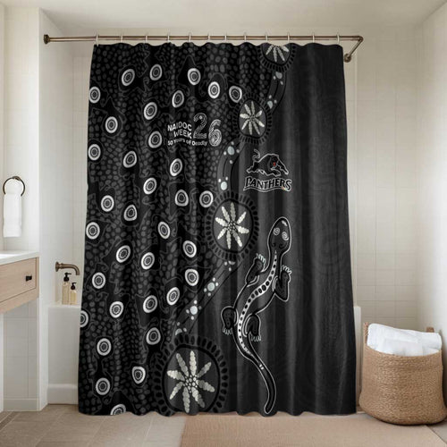 Penrith Panthers NAIDOC Week 2026 Bathroom Set Aboriginal Lizard Dot Painting - 50 Years of Deadly