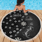 Penrith Panthers NAIDOC Week 2026 Beach Blanket Aboriginal Lizard Dot Painting - 50 Years of Deadly