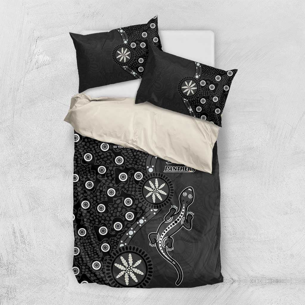 Penrith Panthers NAIDOC Week 2026 Bedding Set Aboriginal Lizard Dot Painting - 50 Years of Deadly