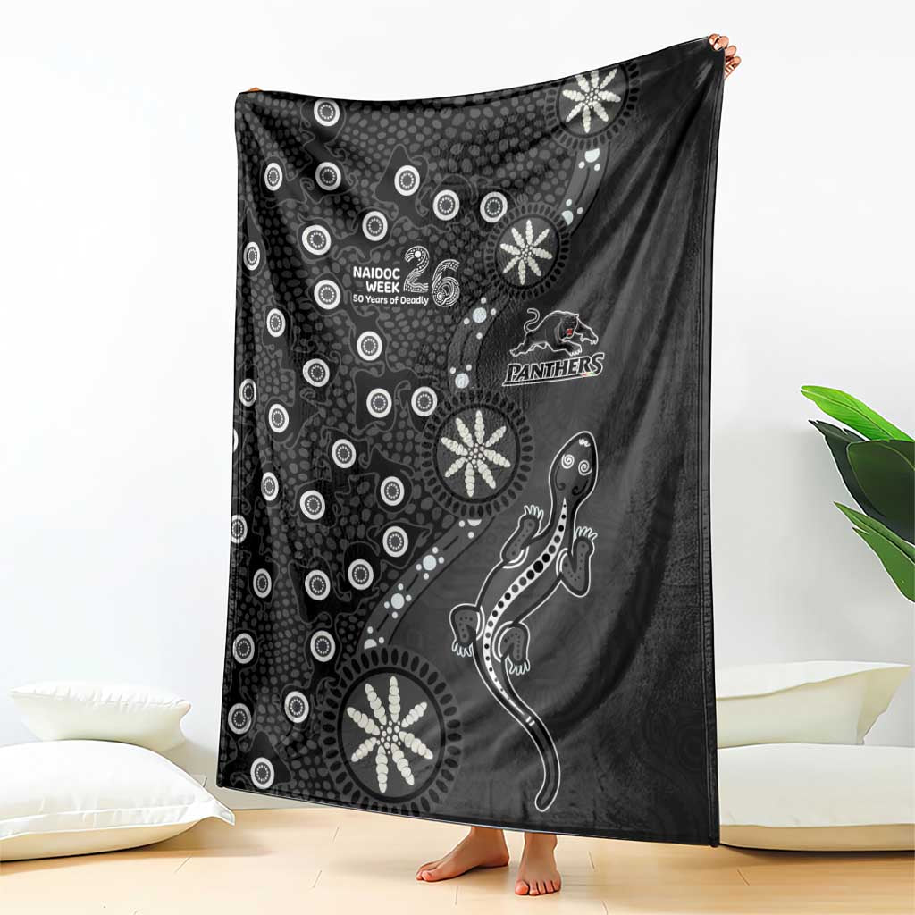 Penrith Panthers NAIDOC Week 2026 Blanket Aboriginal Lizard Dot Painting - 50 Years of Deadly