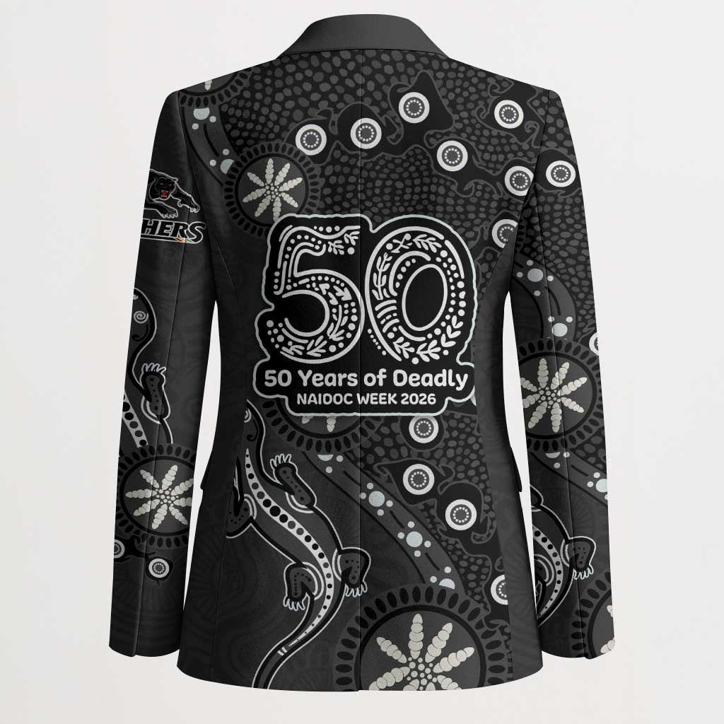 Penrith Panthers NAIDOC Week 2026 Blazer Aboriginal Lizard Dot Painting - 50 Years of Deadly
