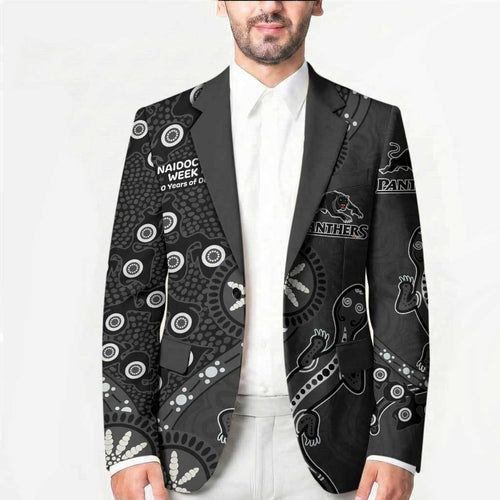 Penrith Panthers NAIDOC Week 2026 Blazer Aboriginal Lizard Dot Painting - 50 Years of Deadly