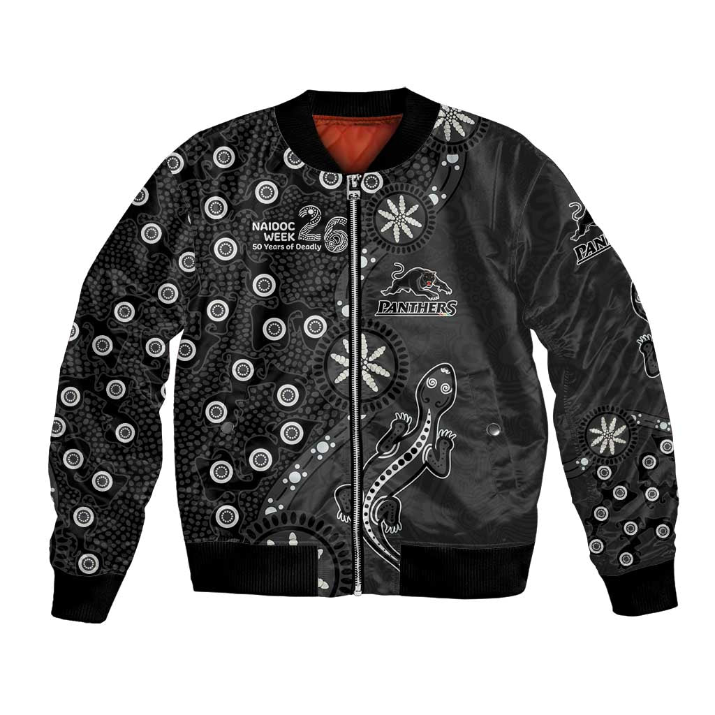 Penrith Panthers NAIDOC Week 2026 Bomber Jacket Aboriginal Lizard Dot Painting - 50 Years of Deadly