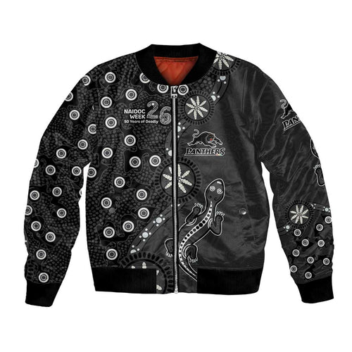 Penrith Panthers NAIDOC Week 2026 Bomber Jacket Aboriginal Lizard Dot Painting - 50 Years of Deadly