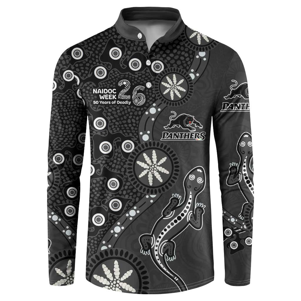 Penrith Panthers NAIDOC Week 2026 Button Sweatshirt Aboriginal Lizard Dot Painting - 50 Years of Deadly