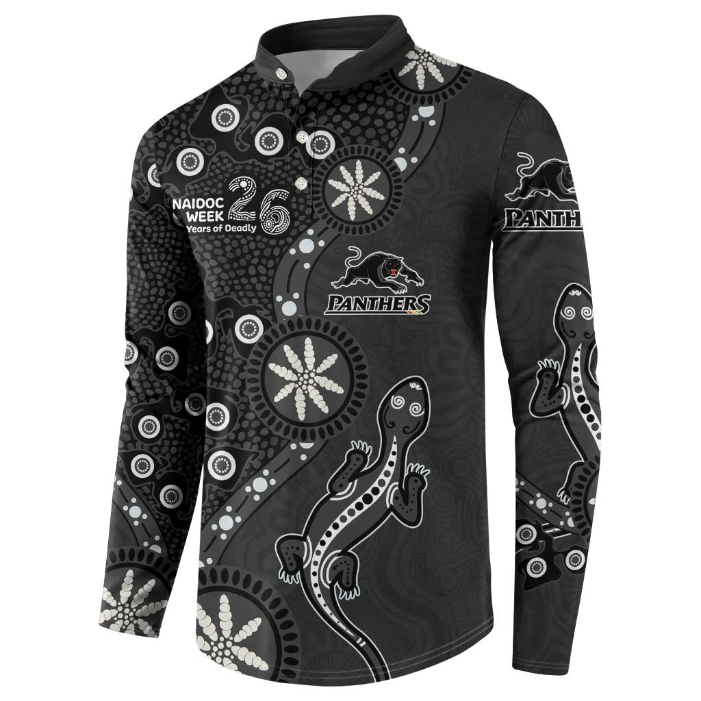 Penrith Panthers NAIDOC Week 2026 Button Sweatshirt Aboriginal Lizard Dot Painting - 50 Years of Deadly