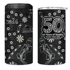 Penrith Panthers NAIDOC Week 2026 4 in 1 Can Cooler Tumbler Aboriginal Lizard Dot Painting - 50 Years of Deadly