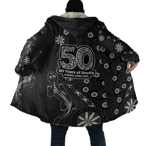 Penrith Panthers NAIDOC Week 2026 Cloak Aboriginal Lizard Dot Painting - 50 Years of Deadly