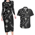 Penrith Panthers NAIDOC Week 2026 Couples Matching Long Sleeve Bodycon Dress and Hawaiian Shirt Aboriginal Lizard Dot Painting - 50 Years of Deadly