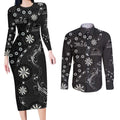 Penrith Panthers NAIDOC Week 2026 Couples Matching Long Sleeve Bodycon Dress and Long Sleeve Button Shirt Aboriginal Lizard Dot Painting - 50 Years of Deadly