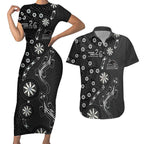 Penrith Panthers NAIDOC Week 2026 Couples Matching Short Sleeve Bodycon Dress and Hawaiian Shirt Aboriginal Lizard Dot Painting - 50 Years of Deadly